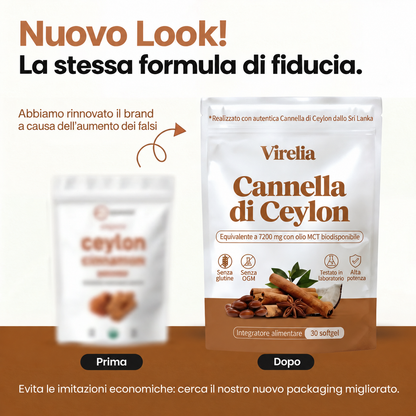 Cannella di Ceylon equivalente a 7200mg con Olio MCT