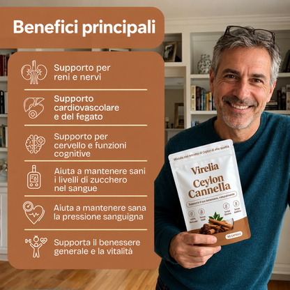 Cannella di Ceylon equivalente a 7200mg con Olio MCT